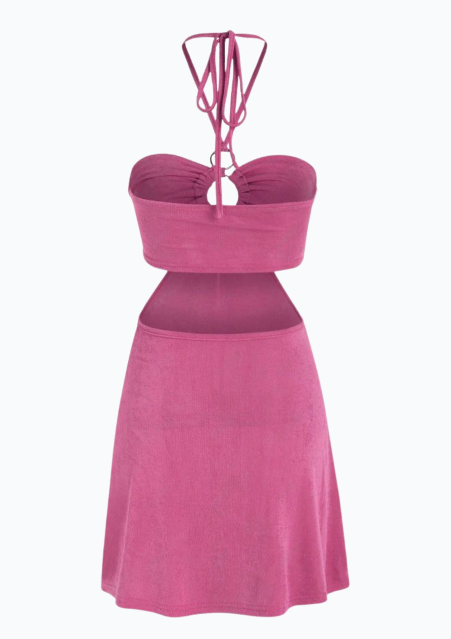 Jersey Cut Out Halter Mini Dress - 65