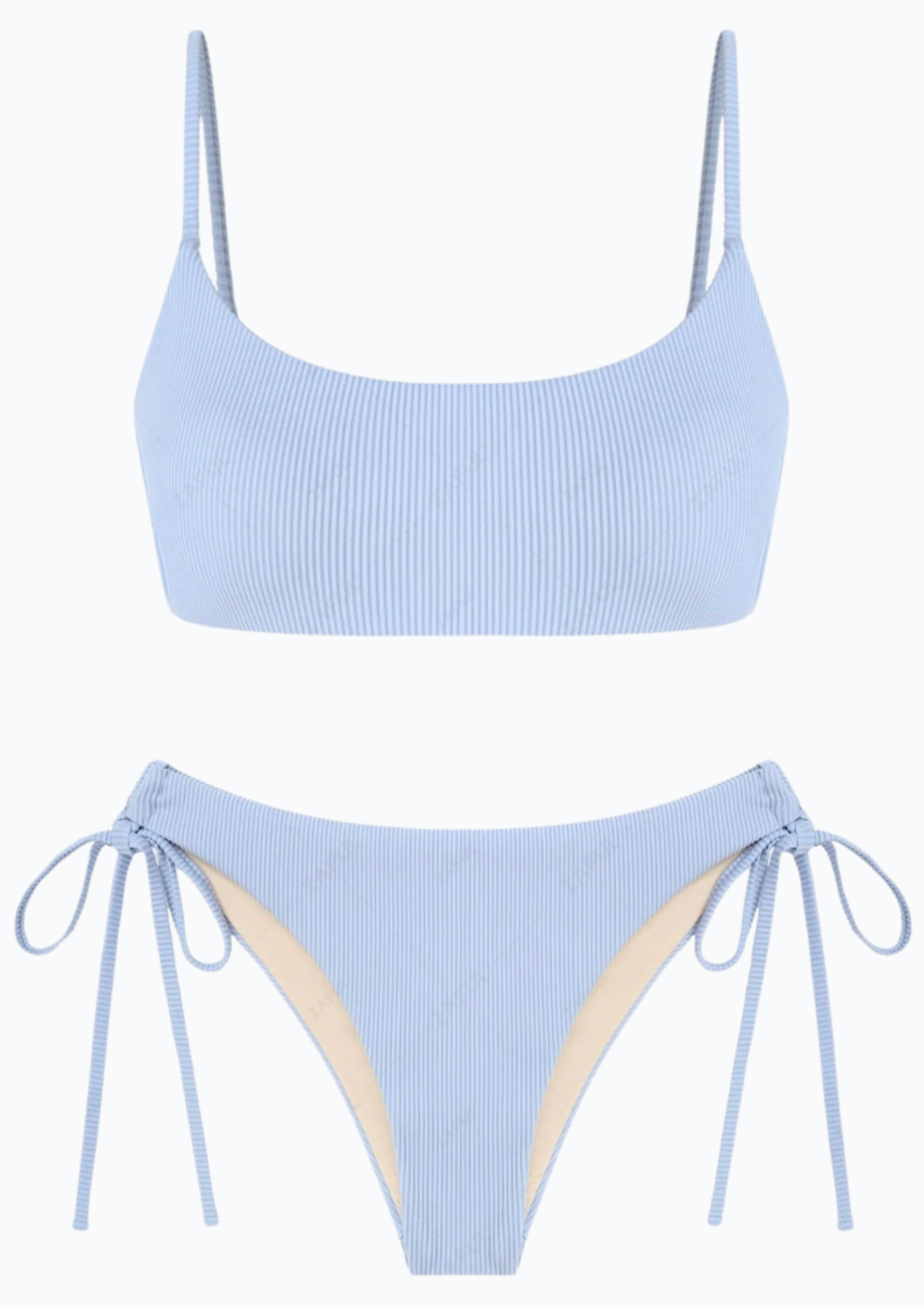 Textured  Side  Style Bikini Set