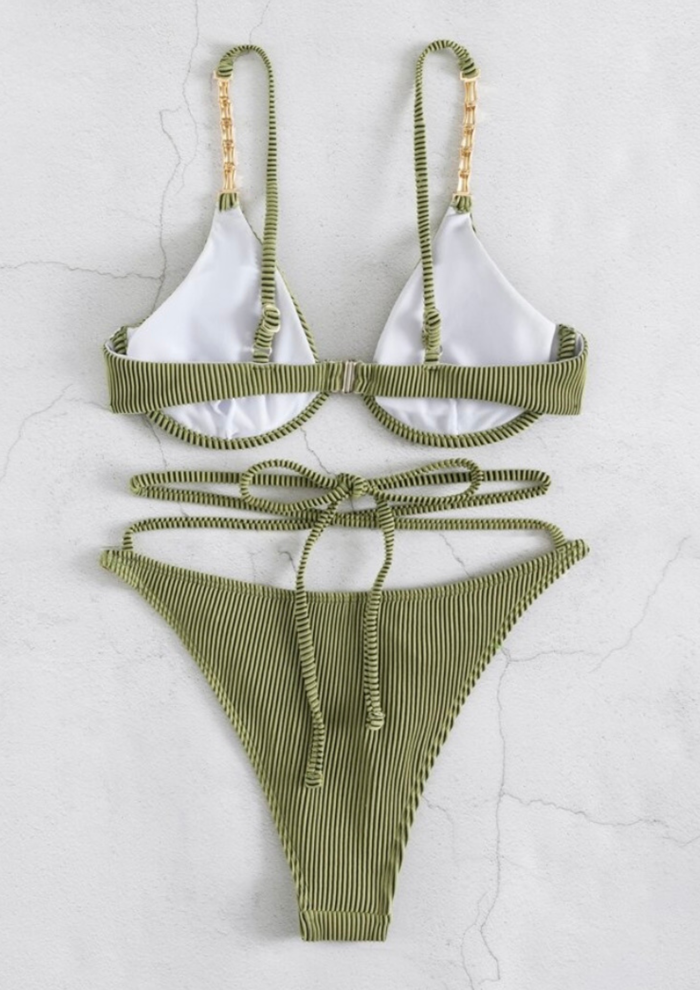 Lace Up Underwire Bikini